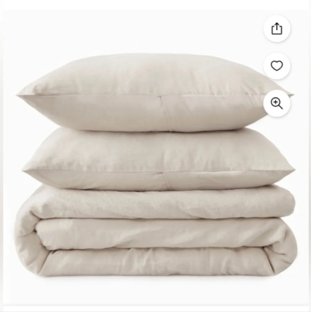WelHome 3-Piece Relax Duvet Set Linen & Cotton OatmealFiber Content
